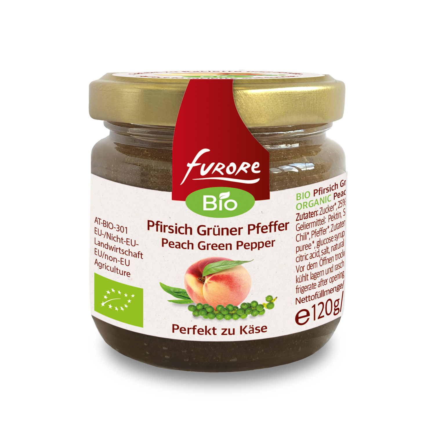 BIO Pfirsich Grüner Pfeffer Dipsauce