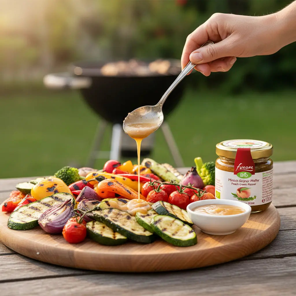 BIO Pfirsich Grüner Pfeffer Dipsauce