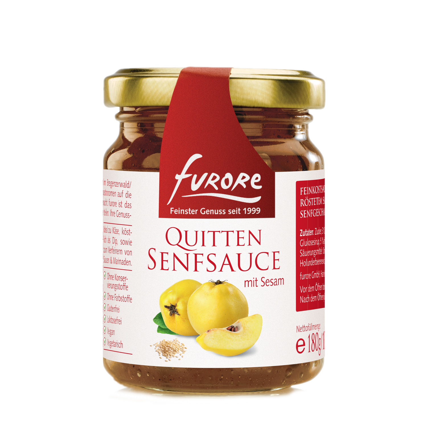 Salsa alla senape e mela cotogna e sesamo