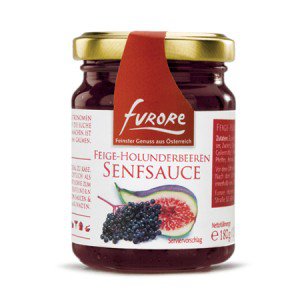 Feige-Holunderbeeren-Senfsauce